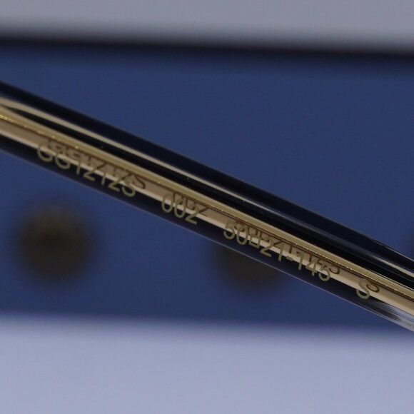 Gucci GG1212S 002 Round Sunglasses - Black/Crystal with Gold Clip-On Brown - Picture 9 of 12